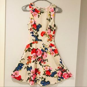 Floral fit and flare dress